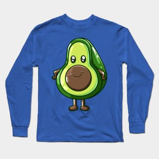 avocado cute illustration Long Sleeve T-Shirt